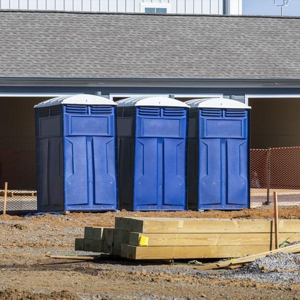Construction site portable toilet rental