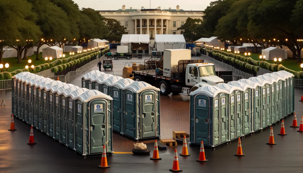 Festival portable toilets