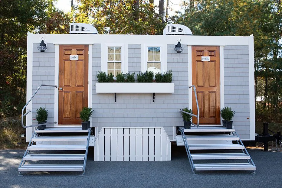 Wedding restroom trailer rental